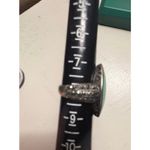 Real Turquoise Sterling Silver Ring • Marquise Statement • Size 8 Photo 10