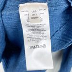 Free People Lace Cutout Long Sleeve Ribbed Knit Mock Neck Top Blue Size Small Photo 4