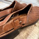 Naturalizer Vintage Woven Leather Slingback Block Heel Mules Brown Shoes 8.5N Photo 6