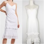 EXPRESS  White Eyelet Ruffle Hem Dress – Women’s Size Small Photo 1
