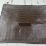 Mario Valentino Brown Monogram Zippered Pouch / Cosmetic Bag Clutch Unisex Photo 2