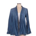 Equipment  Femme Chambray Collared Open Front Long Sleeve Top Size Small Photo 7