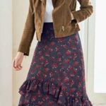 Boden Coraline Tiered Ruffle Maxi
Skirt Daisy Red Navy Size 16 Photo 0