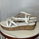Kate Spade  White Leather Strappy floral Cutout Sandals 10 Photo 6