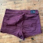 American Eagle  burgundy hi-rise shortie size 6 shorts Photo 1