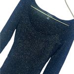 White House | Black Market WHBM Black Shimmer Sexy Fitted Sweater Dress XS Excellent Condition Photo 3