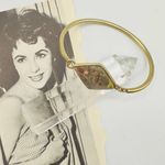 Rainforest Jasper Cuff Hook Closure Gold Bracelet Green Photo 1