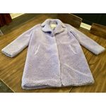 Stand Studio Purple Camille Fuzzy Cocoon Sherpa Faux Fur wool blend Coat 6 / 38 Photo 7