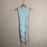 LIONESS NWOT  Military Minds Mini Dress Women's XXS Baby Blue Ribbed Hello Molly Photo 3