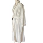 Erica Taylor white soft tie robe. Embroidered flowers. Size PL Photo 6