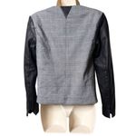 VEDA Leather Sleeve Smoke Blazer Jacket sz M Size M Photo 2