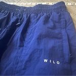 Wilo The Label Anthropology Royal blue Nylon Parachute Pants. Packable Vacation Photo 1