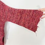 Free People  Prism Pullover Sweater Cropped Distressed Oversized Coral Combo Photo 5