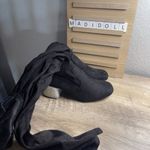 Qupid Zaya-08X Black Rhinestone Sock Knew High Boots Photo 1