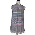 Style & Co  womens sz medium new wave multi color sleeveless top with lace trim Photo 11