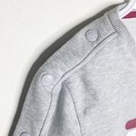 FILA snap sleeve crop sweatshirt in light grey white and red combo size M Photo 5
