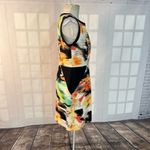 Calvin Klein sleeveless vibrant colorful spring summer sheath dress size 6 Photo 3