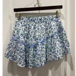 Love Shack Fancy LoveShakeFancy Memphis Mini Skirt in Blue Jay Song Sz 00 P Photo 7