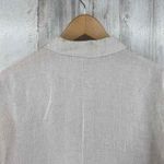 Talbots  Button Front Shirt Womens‎ 16 Tan Irish Linen Grandma Coastal Vintage Photo 4