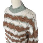 ZARA  Women's Striped Knit Sweater Size S Multicolor 3/4 Sleeve Pullover Photo 3