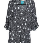 Escapada  Black print 3/4 flared sleeve tunic shirt size‎ XL Photo 0