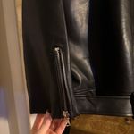 Stradivarius oversized faux leather jacket in black Photo 5