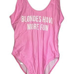 Missguided  "Blondes Have More Fun" One Piece Bathing‎ Suit Photo 0