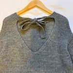J.Crew  Women’s Sweater Dress S Gray Heathered Open Back Long Sleeve Cozy Photo 7