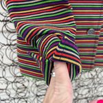 Talbots Rainbow Stripe Multicolor Cotton Mandarin Collar Blazer Jacket Size 6 Photo 4
