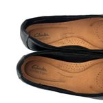 Clarks  Collection Black Leather Meadow Opal Flats Ballet Shoes Sz 10 Photo 1
