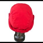 Eddie Bauer Red Trapper Hat Ear Flaps OS Quilted Warm Cozy Trap Utility Photo 1