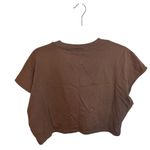 Babaton Brown Cotton Cap Sleeve Boxy Tee Photo 1