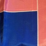 Vintage Pink Blue Geometric Abstract Colorblock Retro Boho Scarf Photo 4