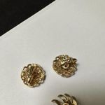 Avon, Crown Trifari Vintage Gold Tone Clip On Earrings Lot Of 2 Signed Photo 10