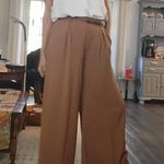 Tronjori Palazzo Pants Trousers M NWT High Waist Casual Wide Leg Tiktok Viral Tan Size M Photo 9