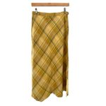 Vintage Weinberg Weekend 100% Linen 2pc Set Safari Jacket & Plaid Midi Skirt 40 Size M Photo 9