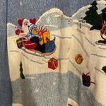 White Stag NWT Vintage EUC Ugly Christmas Sweater Collared Busy Santa Penguin XL Photo 1