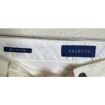 Talbots  Womens Size 16 Slim Ankle Pants Off White Corduroy Sparkly Pockets Photo 2