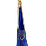 Lilly Pulitzer  Royal Blue Gold Metallic Floral Tanner V-Neck Mini Dress Size S Photo 3