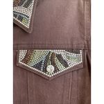 Christine Alexander Women's Brown Rhinestone Western Jean Jacket Size M Medium Photo 4
