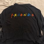 Long Sleeve Crop Top “FRIENDS” The Television Series Shirt Size Smal Black Photo 3