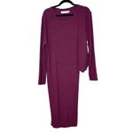 ASTR the Label Dark
Burgundy Red Side Tie
Ribbed Long Sleeve Sweater XL Photo 2