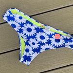 Forever 21 Bikini Bottom Peek A Boo Blue White Daisies  NWT Womens Large Photo 3