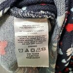 Loft Outlet Top Large Long Sleeve Blouse Sweater Faux Wrap Dark Blue Floral Photo 4