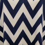Tacera blue cream chevron jersey knit blouse size 1X Photo 1