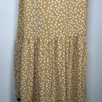 Banana Republic  Medium Mustard Yellow White Floral Flounce Shift Dress Casual Photo 4