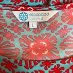 Escapada Escapade Living Turquoise & Red Geometric Boho Pattern Sz Large Dress Photo 11