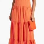SIMKHAI Mirabelle orange Crinkled organic cotton gauze maxi dress M Size M Photo 0
