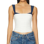 Free People  Two-Tone Tank White Combo Photo 0