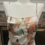 SheIn Green & orange abstract patterned satin dress / XS / Excellent condition Photo 1